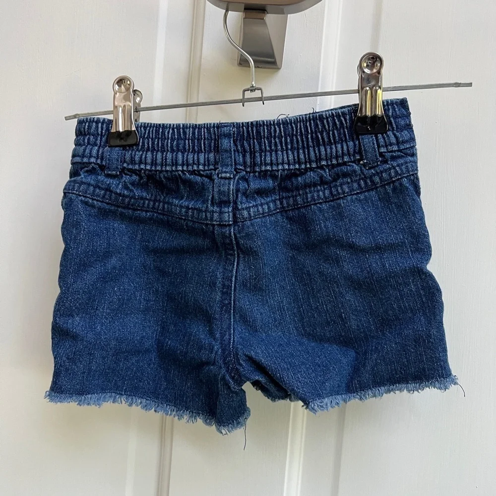 NWOT 2T Blue Denim Love Heart Girls Jeans Shorts